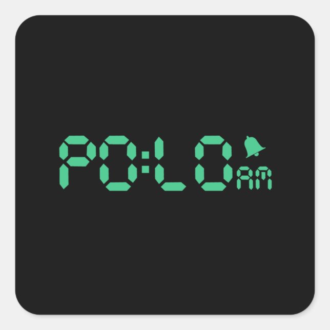 Polo Quadratischer Aufkleber (Vorderseite)