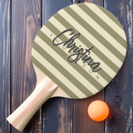 Polo Sage Mid-Century Gemälde Name Tischtennis Schläger