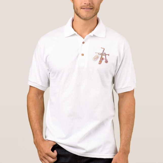 Polo-Shirt der Männer mit Jazz Polo Shirt (Vorderseite)