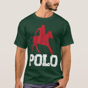 Polo-Spieler Reiten Pferd Reitsport T-Shirt