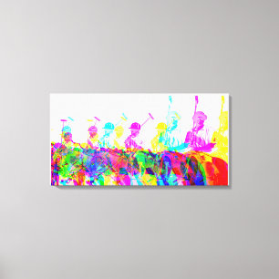 Polo Spieler Wand an Wand Leinwand drucksvoll