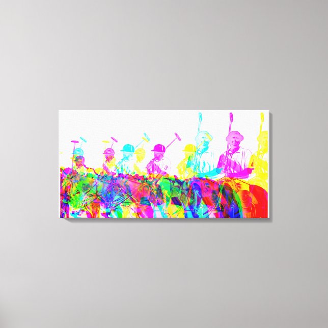 Polo Spieler Wand an Wand Leinwand drucksvoll (Vorderseite)