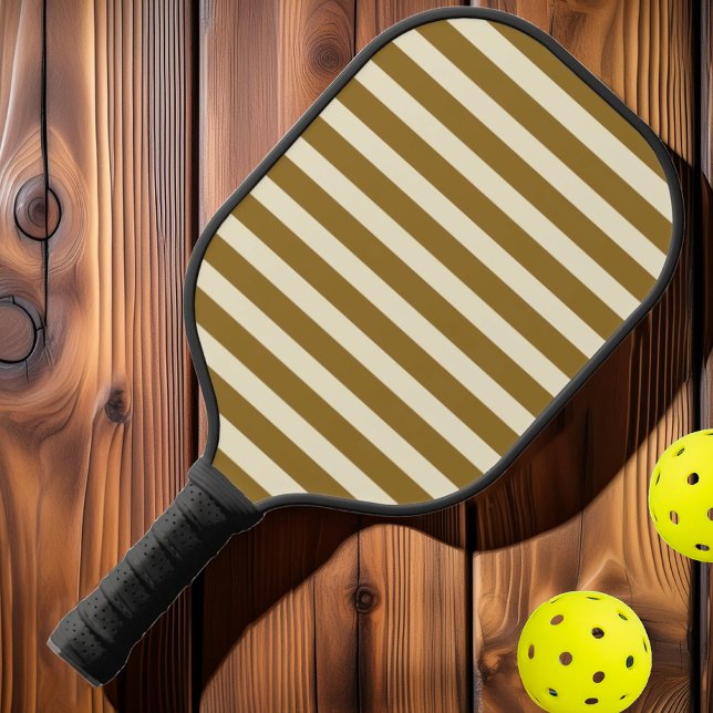 Polo-Streifen aus der Mitte des Jahrhunderts, warm Pickleball Schläger (Von Creator hochgeladen)