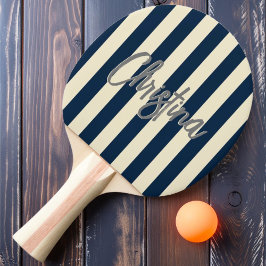 Polo Streifen Mitte des Jahrhunderts Blaue Farbe d Tischtennis Schläger