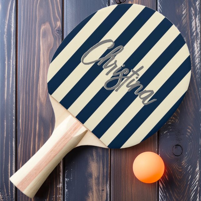 Polo Streifen Mitte des Jahrhunderts Blaue Farbe d Tischtennis Schläger (Von Creator hochgeladen)