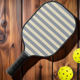 Polo-Streifenente aus dem Mittelalter Grau Pickleball Schläger