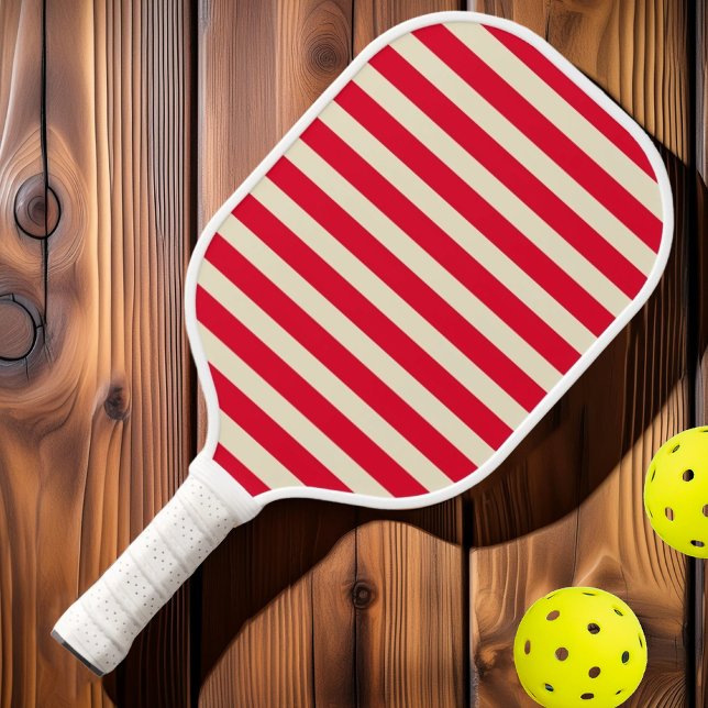 Polo-Streifenkirsche aus der Mitte des Jahrhundert Pickleball Schläger (Von Creator hochgeladen)