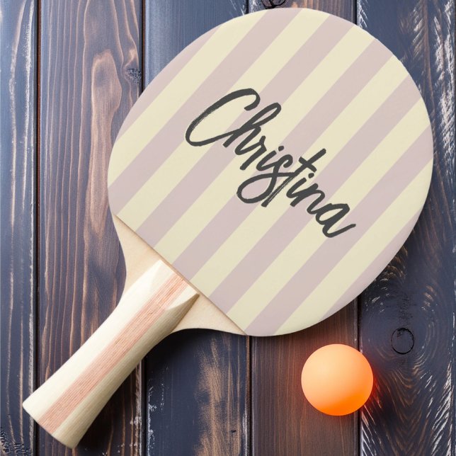 Polo Stripe Lavender Kiss Painted Name Tischtennis Schläger (Von Creator hochgeladen)