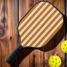 Polo Striping Burnt Honey Mitte des Jahrhunderts Pickleball Schläger