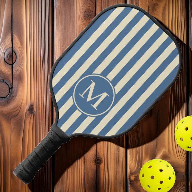 Polo-Striping Capri Blue Monogram aus der Mitte de Pickleball Schläger (Von Creator hochgeladen)