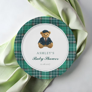 Polo Teddy Bear Baby Shower Pappteller