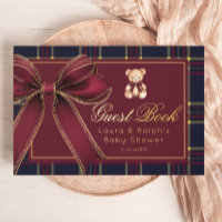Polo Teddy Bear Gold Bow Classic Kariert Baby Show