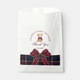 Polo Teddy bear red Bow Preppy Vielen Dank Geschenktütchen