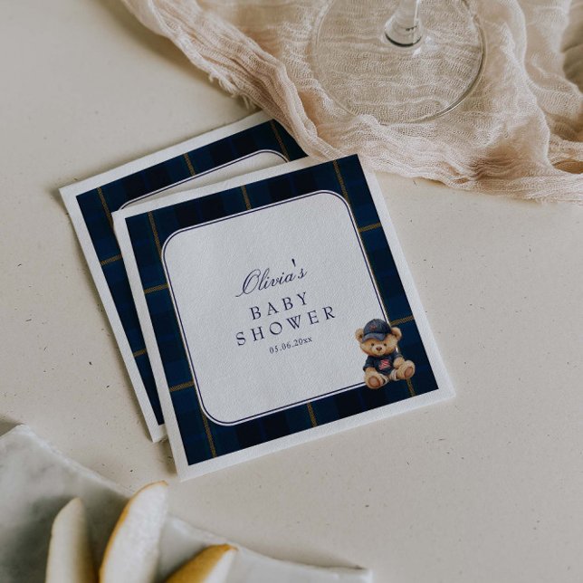 Polo-Teddybär-Baby-Party Serviette (Von Creator hochgeladen)