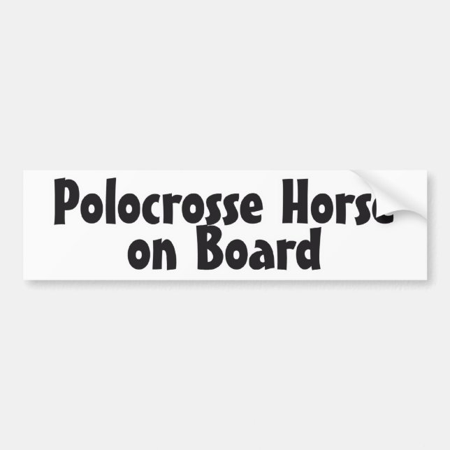 Polocrosse Pferd an Bord Autoaufkleber (Vorne)