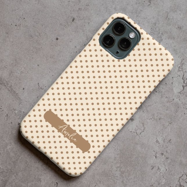 Polodots von Beige und Tortilla Brown Case-Mate iPhone Hülle (Von Creator hochgeladen)
