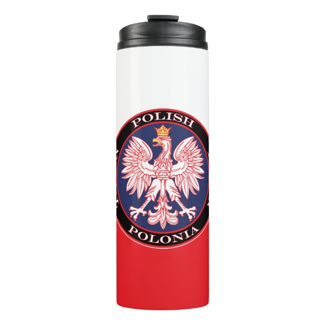 Polonia Round Polish Texan Thermosbecher (Vorderseite)