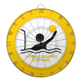 Polospieler mit schwarzer Silhouette Dartscheibe