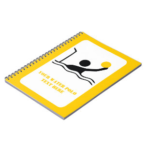 Polospieler mit schwarzer Silhouette Notizblock