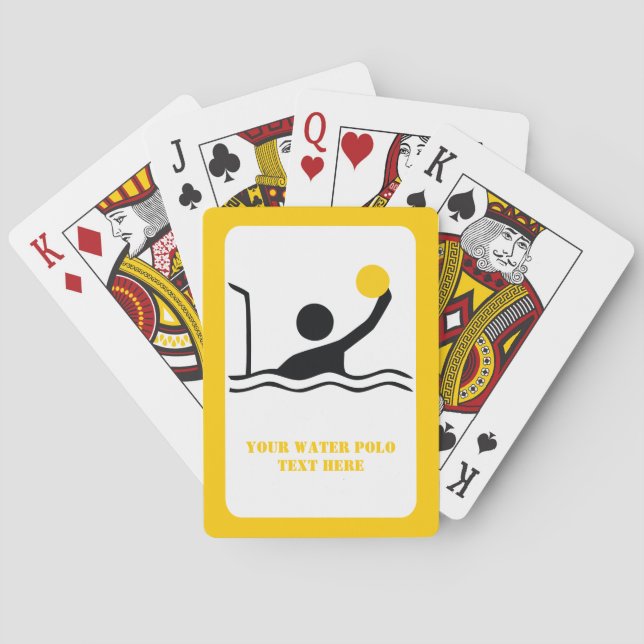 Polospieler mit schwarzer Silhouette Spielkarten (Rückseite)