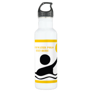 Polospieler mit schwarzer Silhouette Trinkflasche