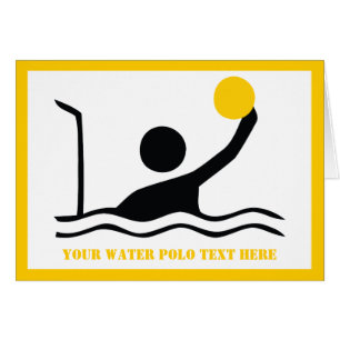 Polospieler, schwarze Silhouette, Grußkarte