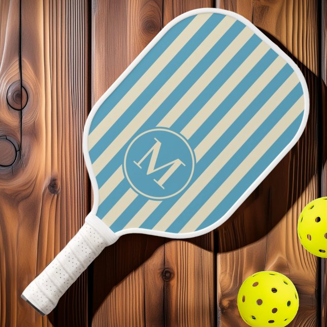 Polostreifen des Aqua-Sky-Monogramms aus dem Mitte Pickleball Schläger (Von Creator hochgeladen)