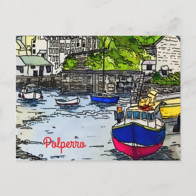 Polperro Postkarte (Vorderseite)