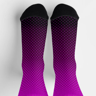 Polska dot radigrave lila schwarze Farben Socken