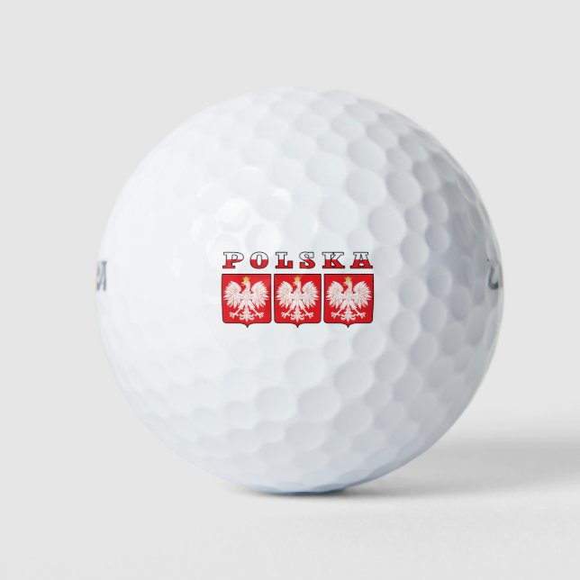 Polska Eagle Flag Shields Golfball (Vorderseite)