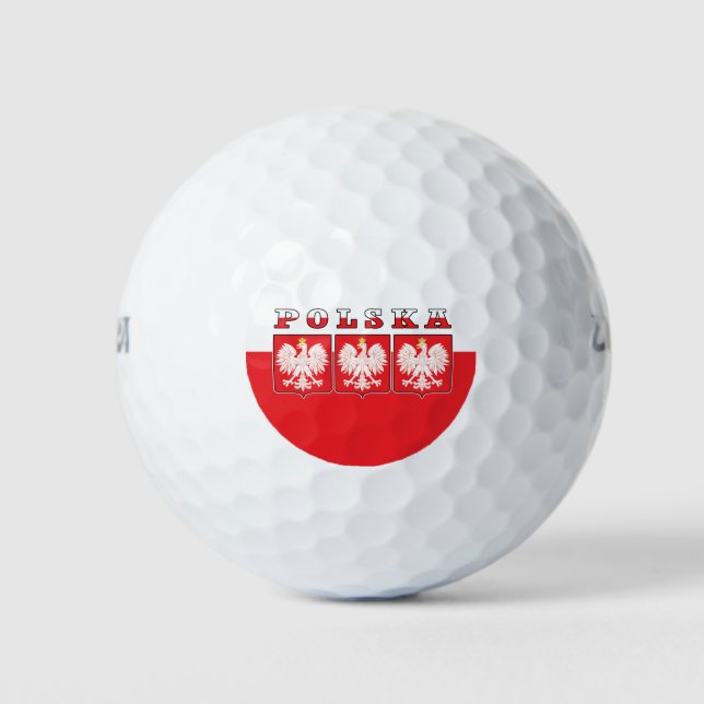 Polska Eagle Flag Shields Golfball (Vorderseite)