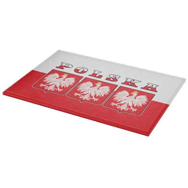 Polska Eagle Flag Shields Schneidebrett (Ecke)