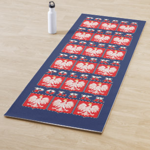Polska Eagle Flag Shields Yogamatte