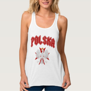 Polska Eagle Red Maltese Cross Tank Top