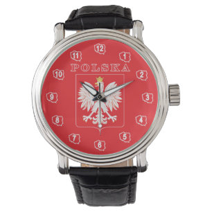 Polska Eagle Red Shield Armbanduhr