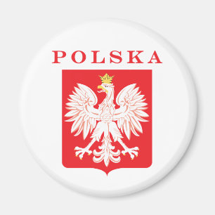 Polska Eagle Red Shield Magnet