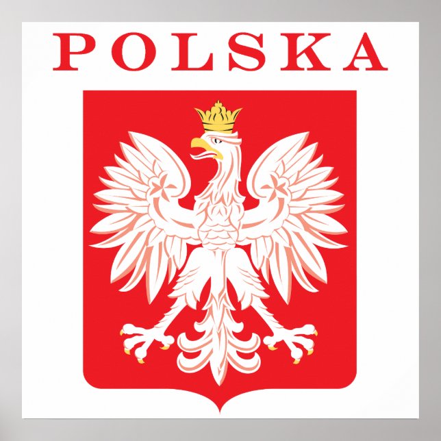 Polska Eagle Red Shield Poster (Vorne)