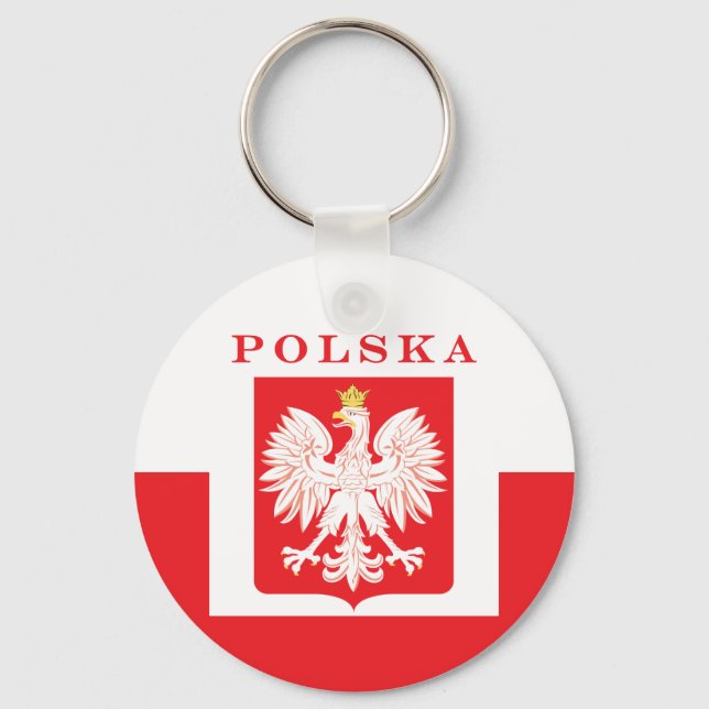 Polska Eagle Red Shield Schlüsselanhänger (Vorderseite)