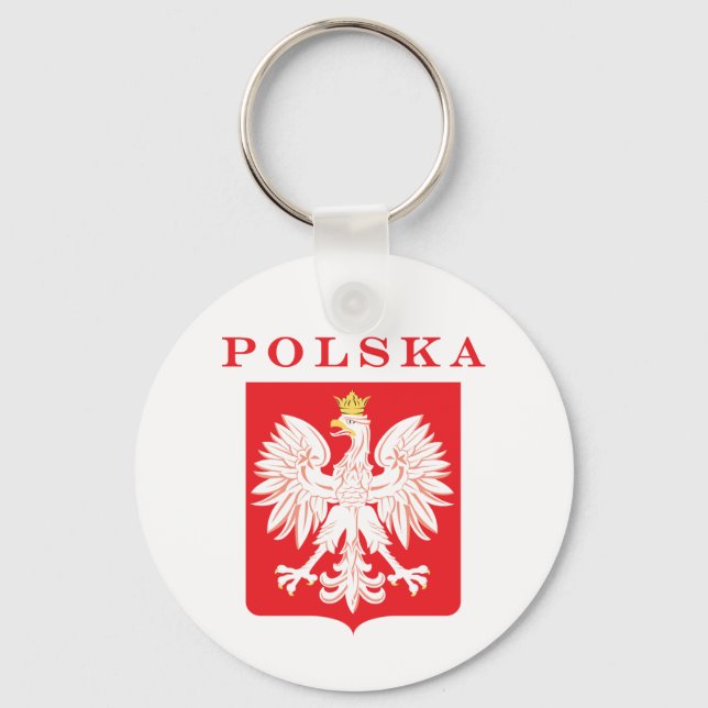 Polska Eagle Red Shield Schlüsselanhänger (Vorderseite)