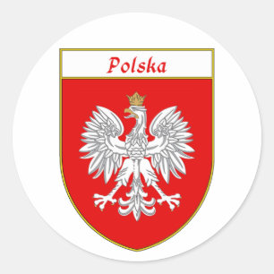 Polska Eagle Schild Runder Aufkleber