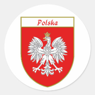 Polska Eagle Shield Runder Aufkleber