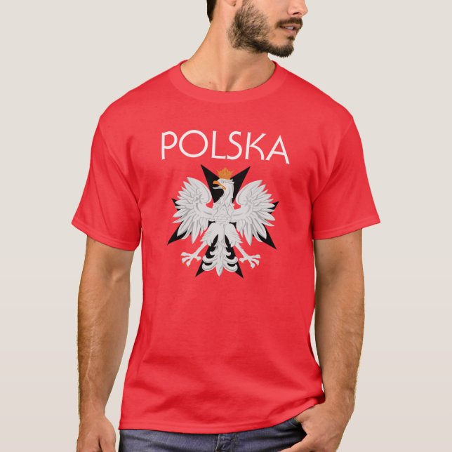 Polska Eagle w/cross T-Shirt (Vorderseite)