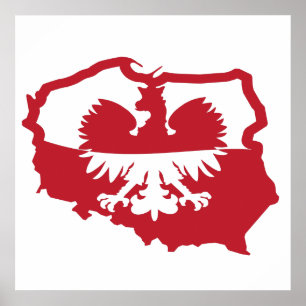 Polska-Flagge Poster