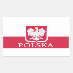 Polska-Flaggenüberzug für Waffenkleber Rechteckiger Aufkleber