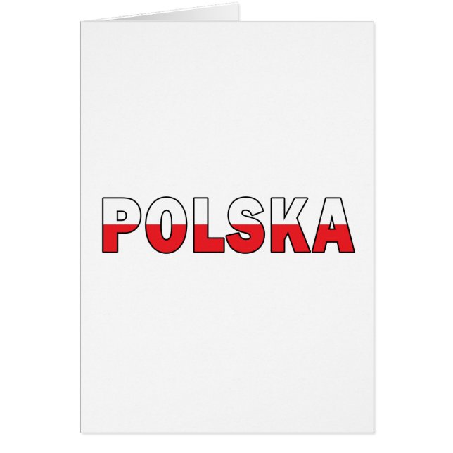Polska in den Farben der polnischen Flagge (Vorne)
