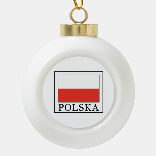 Polska Keramik Kugel-Ornament (Vorderseite)