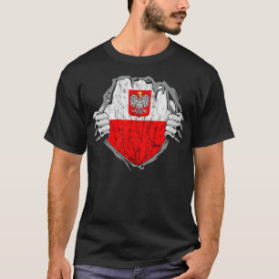 Polska Kest Polen Adler Polnische Flagge Roots Pol T-Shirt