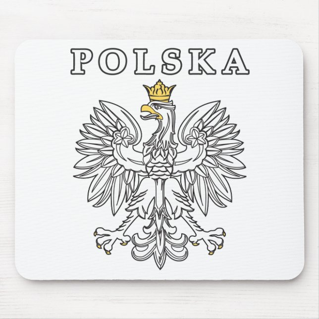 Polska mit Polnischem Adler Mousepad (Vorne)