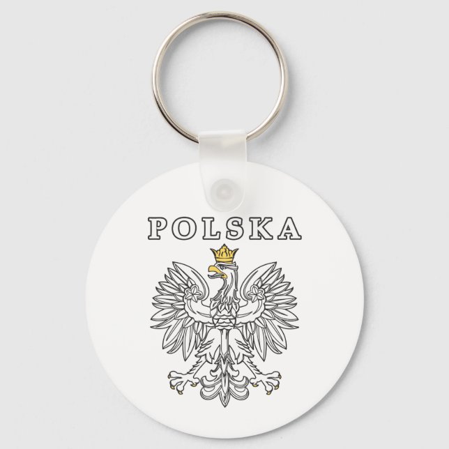 Polska mit Polnischem Adler Schlüsselanhänger (Vorderseite)