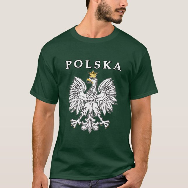 Polska mit polnischem Eagle T-Shirt (Vorderseite)